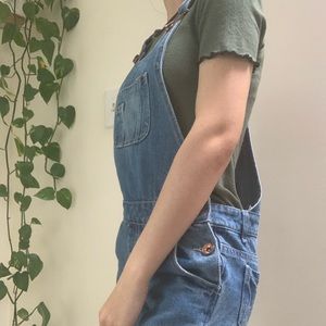 Girls Denim, Distressed, and Adjustable Overalls